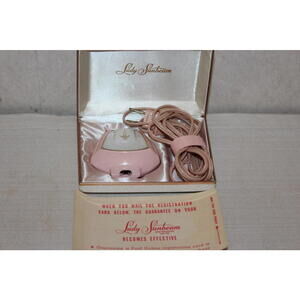 Vintage Mid Century Modern Lady Sunbeam Shavemaster Shaver Set